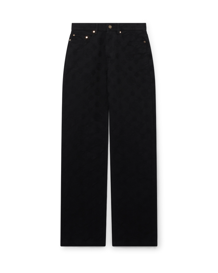 Denim Monogram Straight Leg Jeans