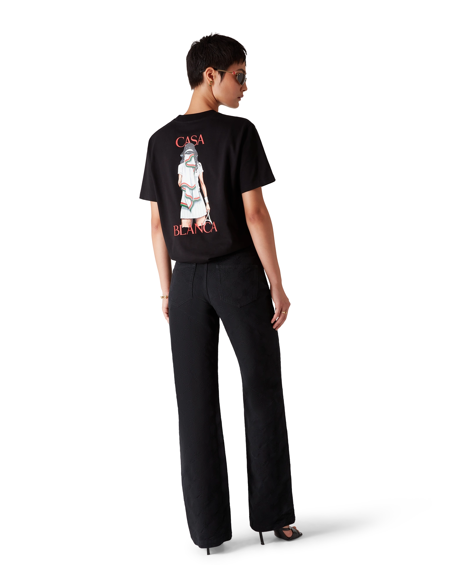 Denim Monogram Straight Leg Jeans