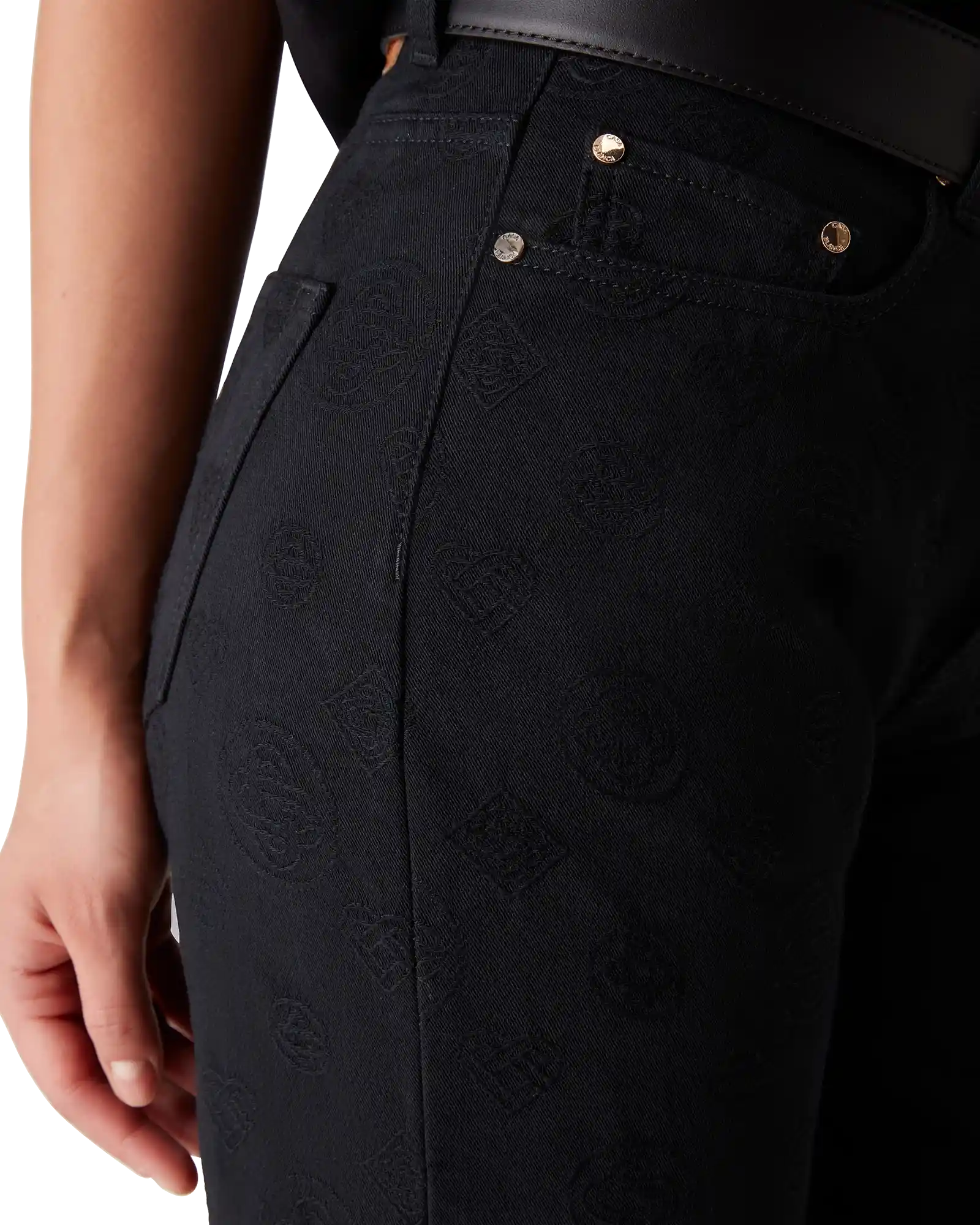 Denim Monogram Straight Leg Jeans