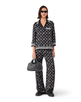 Monogram Pyjama Silk Satin Trousers