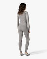 Light Grey Seamless Monogram Long Sleeve Top