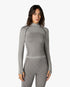 Light Grey Seamless Monogram Long Sleeve Top