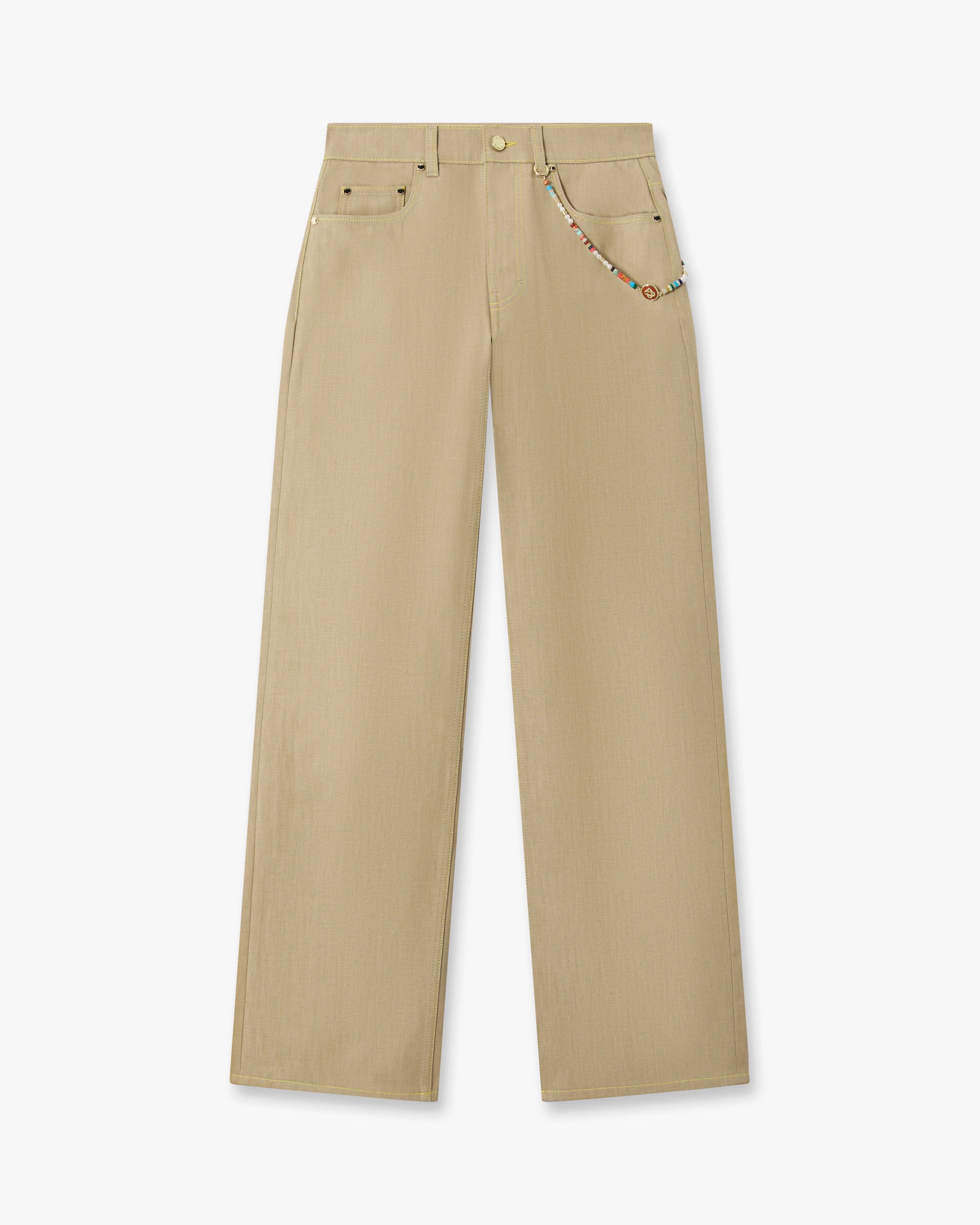 Beige Desert Canvas Denim Jeans
