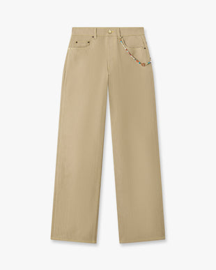 Beige Desert Canvas Denim Jeans
