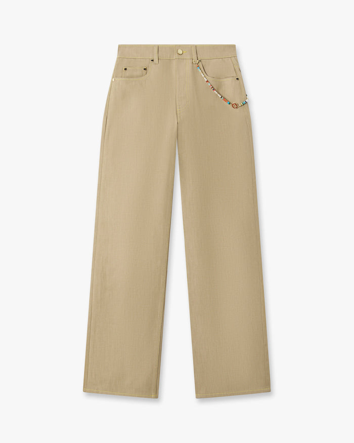 Beige Desert Canvas Denim Jeans