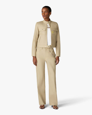 Beige Desert Canvas Denim Jeans