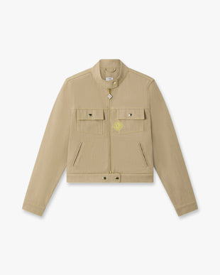 Beige Desert Canvas Denim Jacket