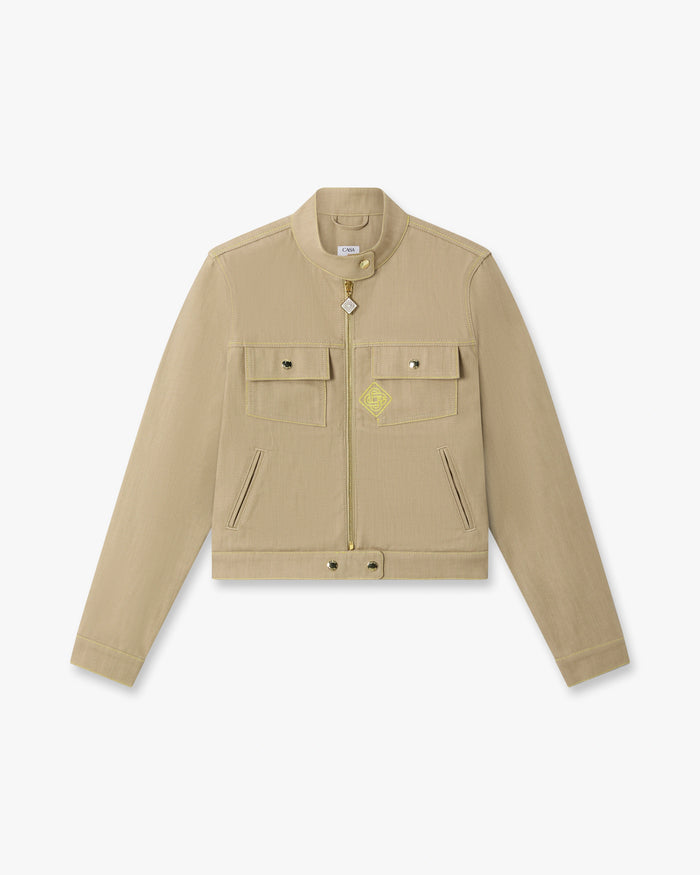 Beige Desert Canvas Denim Jacket