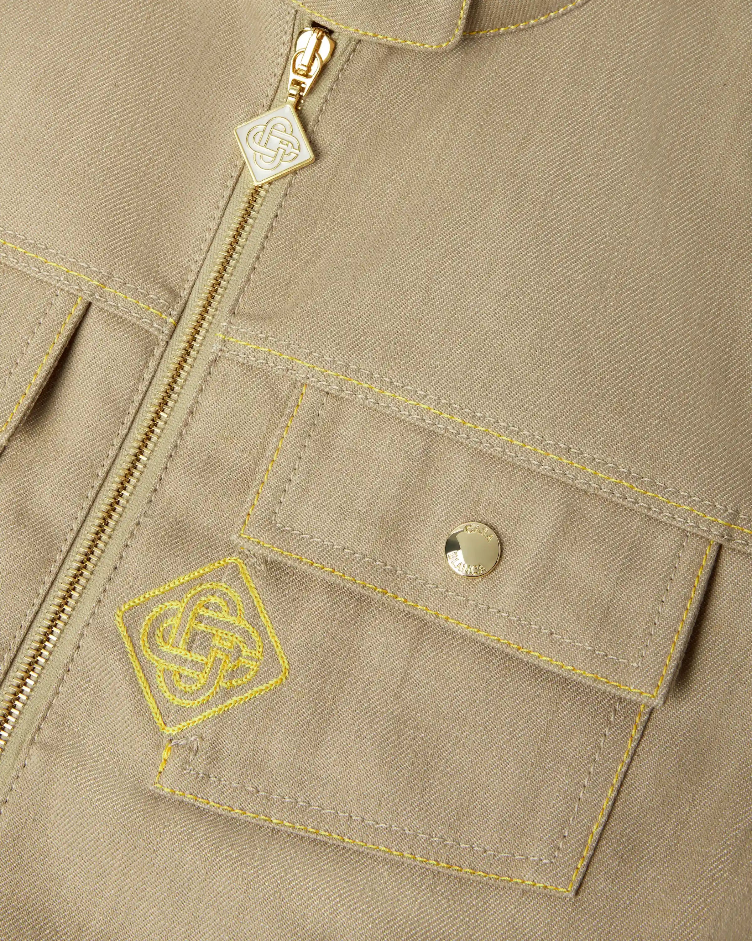 Beige Desert Canvas Denim Jacket