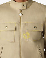 Beige Desert Canvas Denim Jacket