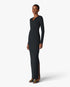 Black Ribbed Jewellery Maxi Dress