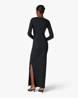 Black Ribbed Jewellery Maxi Dress