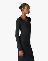 Black Ribbed Jewellery Maxi Dress
