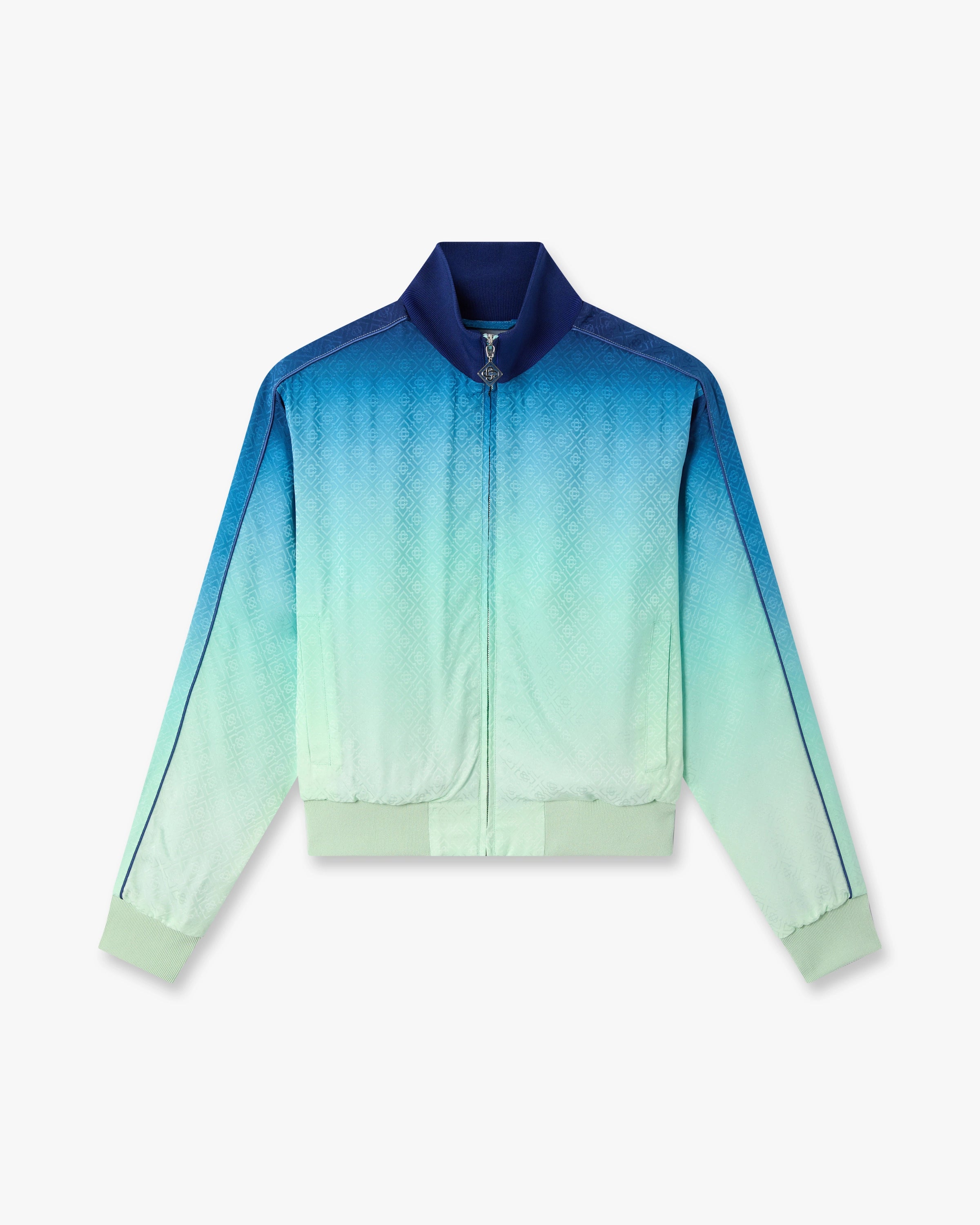 Blue & Green Gradient Monogram Jacquard Track Jacket