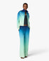 Blue & Green Gradient Monogram Jacquard Track Jacket