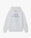 White Meduse Stacked Logo Hooded Sweatshirt