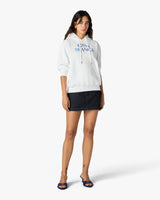 White Meduse Stacked Logo Hooded Sweatshirt