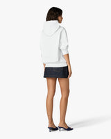 White Meduse Stacked Logo Hooded Sweatshirt
