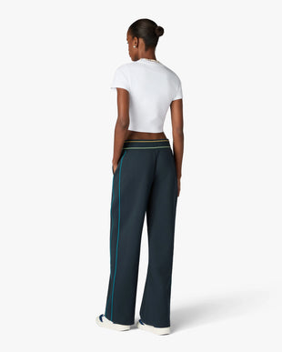 Navy Low-Rise Punto Joggers with Contrast Piping