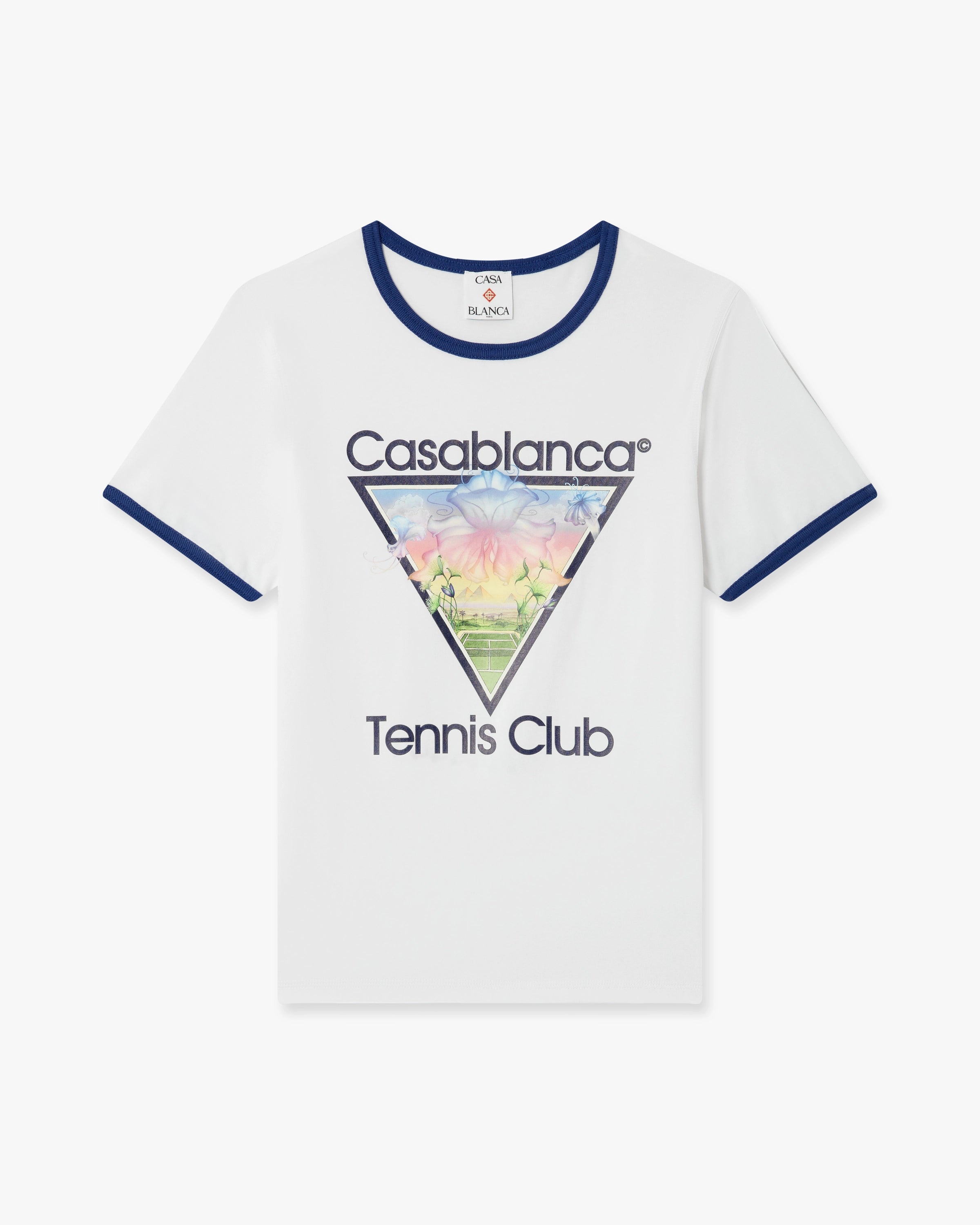 T-shirt court à manches courtes blanc Tennis Club Icon Ringer