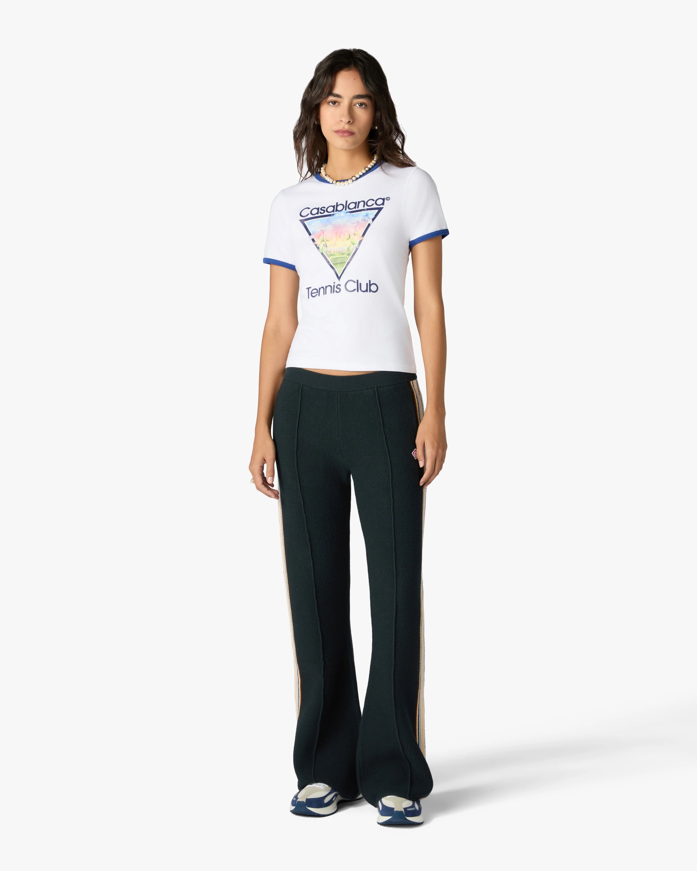 T-shirt court à manches courtes blanc Tennis Club Icon Ringer