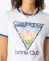 T-shirt court à manches courtes blanc Tennis Club Icon Ringer