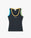 Navy Colourblock Ribbed Tank Top
