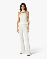 Pantalon blanc Pleated Mosaic