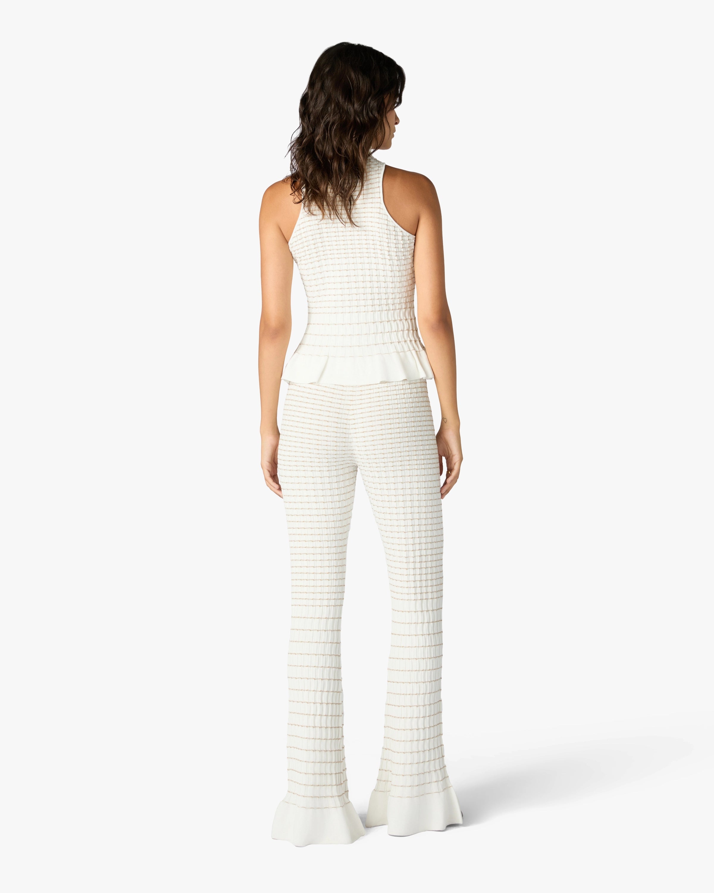 Pantalon blanc Pleated Mosaic