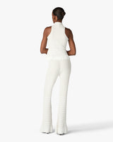 White Pleated Mosaic Pants