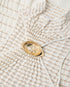 Haut blanc Pleated Mosaic
