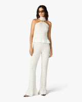 Haut blanc Pleated Mosaic