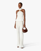 White Pleated Mosaic Top