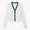 White Pointelle Monogram Cardigan
