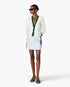 White Pointelle Monogram Cardigan