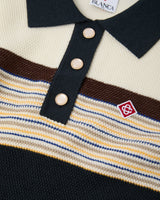 Café Culture Wool Stripe Polo Mini Dress