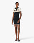 Café Culture Wool Stripe Polo Mini Dress