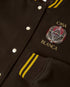 Brown Celestial Pyramid Wool Varsity Jacket