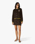Brown Celestial Pyramid Wool Varsity Jacket