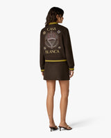 Brown Celestial Pyramid Wool Varsity Jacket