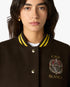 Brown Celestial Pyramid Wool Varsity Jacket