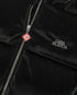 Black Lacquered Cropped Nylon Puffer Down Jacket