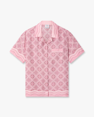 Pink Radiating Monogram Silk Shirt