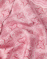 Chemise en soie rose à monogramme Radiating