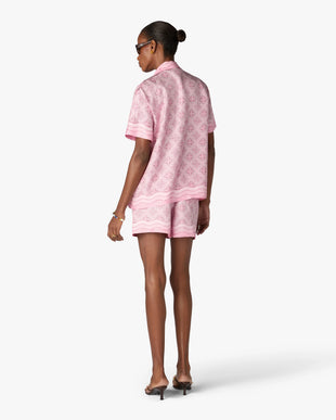 Pink Radiating Monogram Silk Shirt