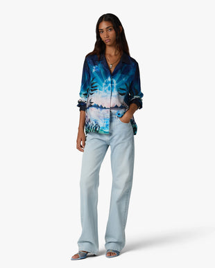 Crystal Alchemy Long Sleeve Silk Twill Shirt