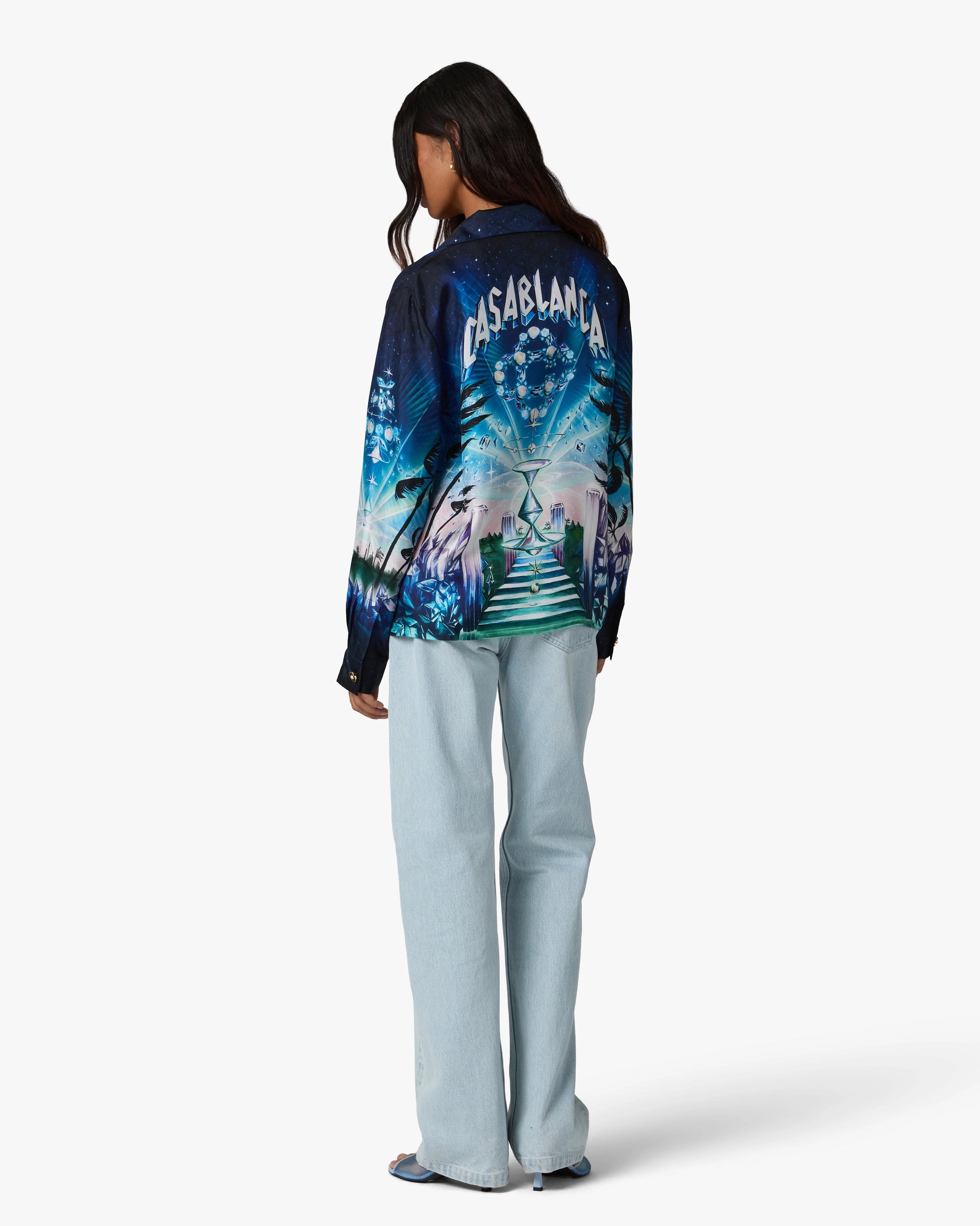 Crystal Alchemy Long Sleeve Silk Twill Shirt