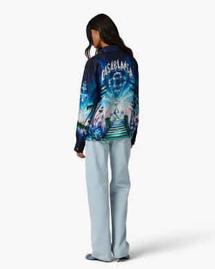 Crystal Alchemy Long Sleeve Silk Twill Shirt