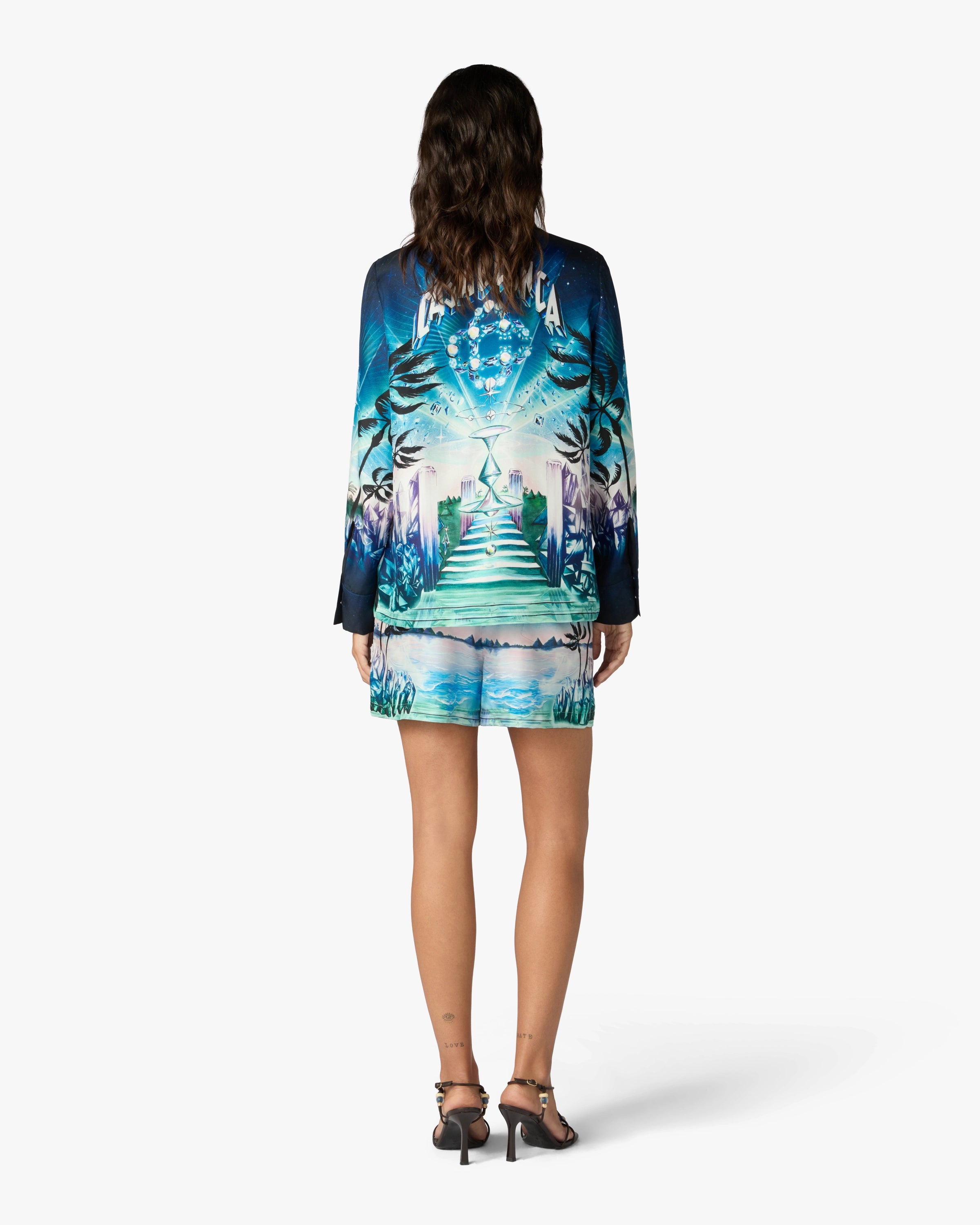 Crystal Alchemy Silk Twill Shorts