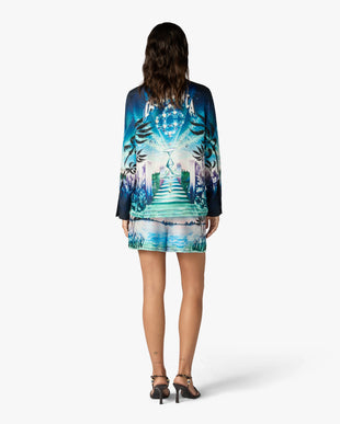 Crystal Alchemy Silk Twill Shorts
